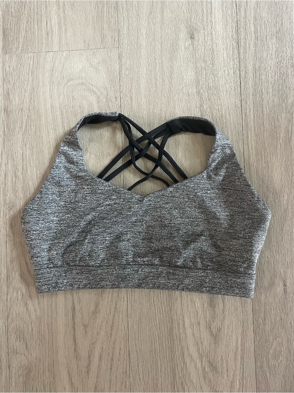 Forever 21 Heather Gray Crisscross Sports Bra